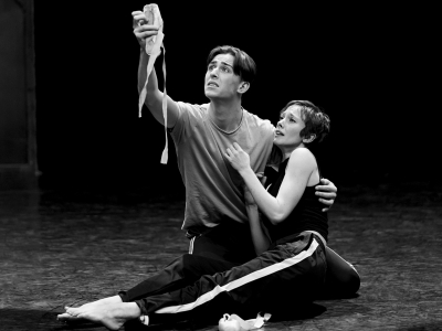 Harrison Dowzell and Cordelia Braithwaite in Rehearsals for The Red Shoes
