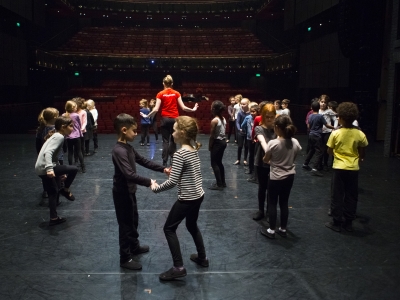 William Patten 'Dancers in Residence' Performance - Rehearsing on stage