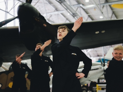 Legacy Dance Company performing Cinderella: A Museum Adventure at Imperial War Museum Duxford